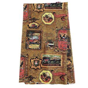 Colonial times fabric American eagle Boston coach 1776 schooner ship 1.3 yds